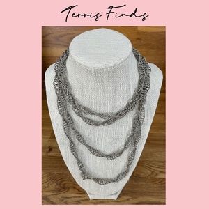 Vintage Metal Twisted Necklace